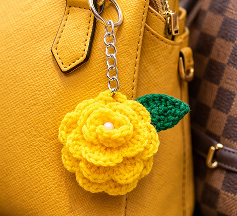 Handmade Yellow Blossom Keychain